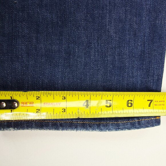 Frame Size 36X33 Mens L'Homme Slim Keystone Blue Denim 5 Pocket Straight Jeans - Picture 5 of 12